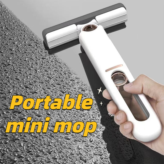 Self-NSqueeze Mini Mop: Portable, Hand-Free Cleaning Tool