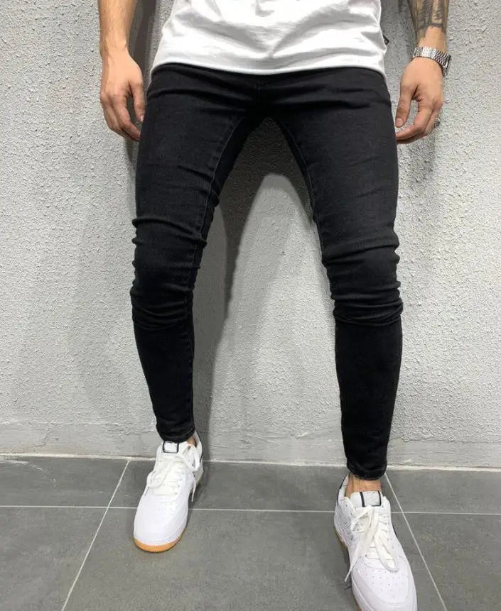 "Men's Ripped Skinny Jeans – Stretch Denim, Slim Fit, S-4XL"