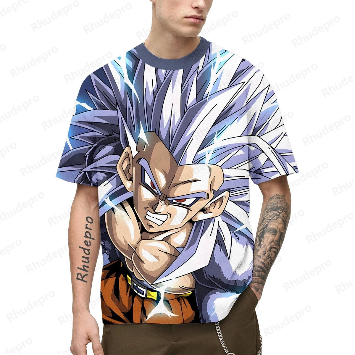 Men's Vegeta & Goku Cosplay T-Shirt, Streetwear Fashion (100-5XL)