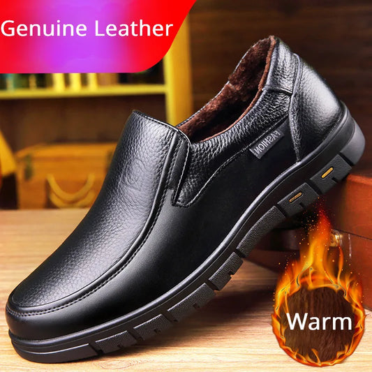 Men's Handmade Genuine Leather Loafers, Luxury Business Dress Shoes